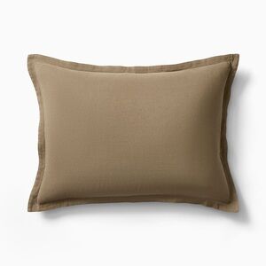 NWT West Elm TENCEL™ Linen Standard Shams - Cognac (2)